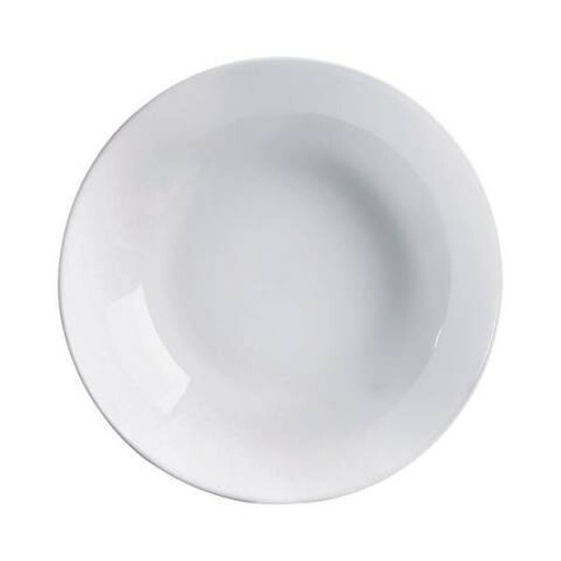 Plato Hondo Arcoroc Evolutions Blanco Vidrio opalino Minimalista