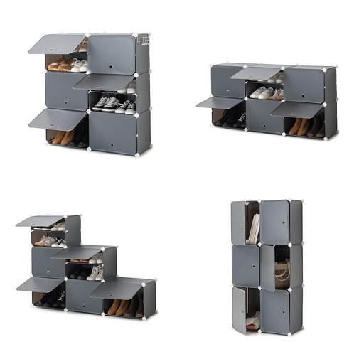 Zapatero Modular Portátil InnovaGoods Gris (Reacondicionado A)