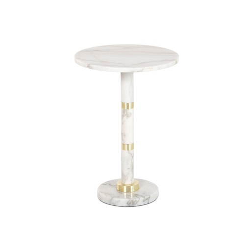 Mesa auxiliar Home ESPRIT Blanco Dorado 41 X 41 X 58 CM