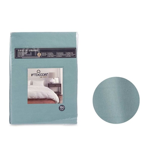 Juego de Sábanas Gift Decor Verde Cama de 150 3 Piezas