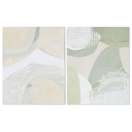 Lienzo Home ESPRIT Pino Lienzo 80 x 4 x 100 cm 80 x 3,8 x 100 cm