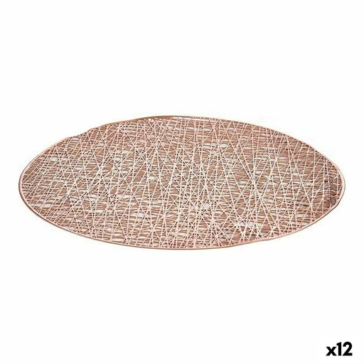 Salvamantel Kinvara Rosa Plástico Ø 38 cm (12 Unidades)