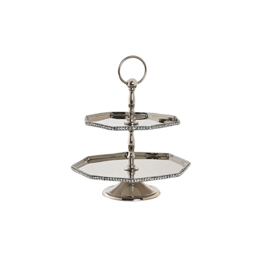 Centro de Mesa DKD Home Decor Plateado Acrílico Aluminio 23 x 23 x 22 cm