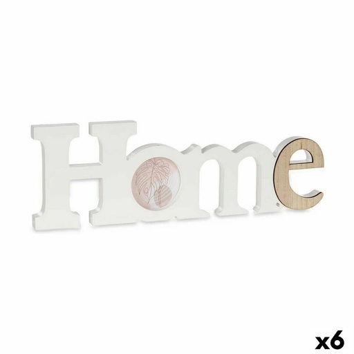 Marco de Fotos Gift Decor Home Blanco Marrón Madera MDF (6 Unidades)