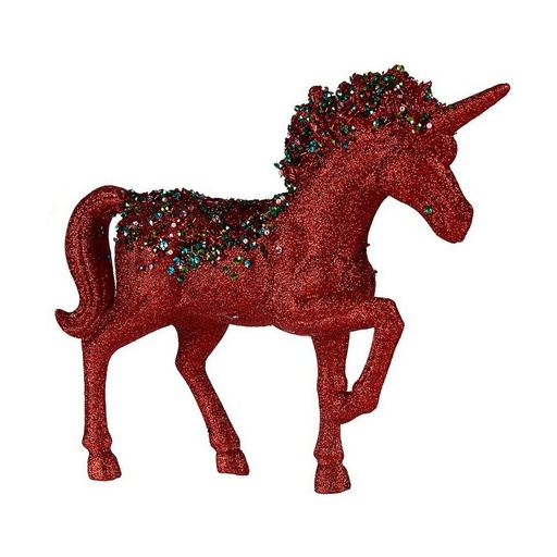 Figura Decorativa Krist+ Azul Rojo Unicornio 9,5 x 31 x 40 cm