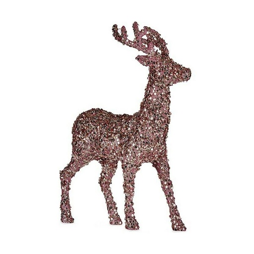 Reno de Navidad Krist+ Rosa Dorado Reno 15 x 45 x 30 cm