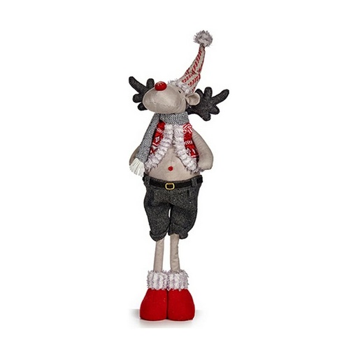 Reno de Navidad Krist+ FG09-PX21383A Rojo Gris 13 x 65 x 18 cm