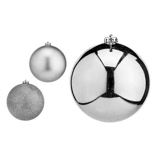 Bolas de Navidad Krist+ Plateado Plástico Ø 15 cm 6 Unidades