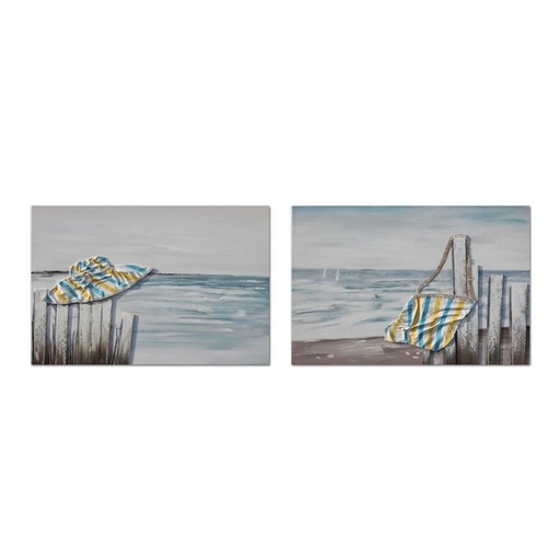 Lienzo DKD Home Decor Lienzo Madera MDF 90 x 2,5 x 60 cm