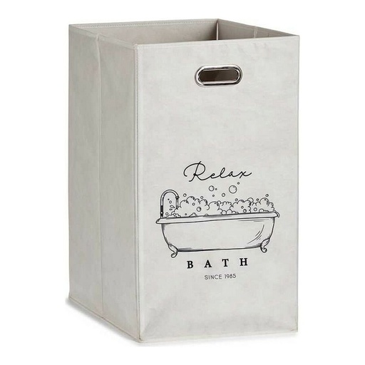 Cesta Multiusos Berilo Relax Bath Blanco Cartón 60 L 35 x 57 x 35 cm Plegable