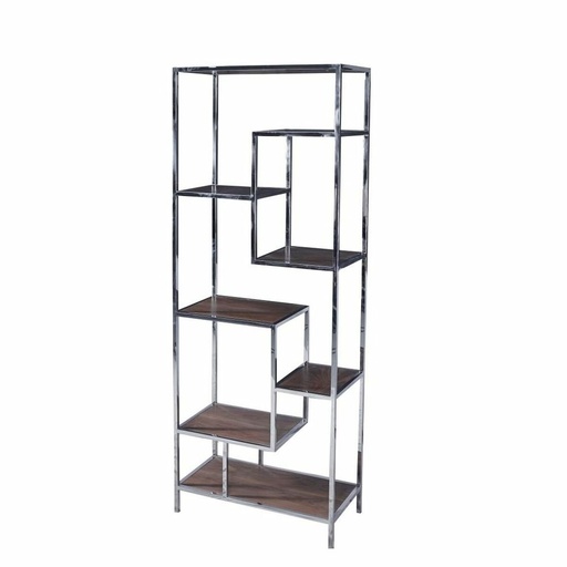 Estantería DKD Home Decor Plateado Acero Madera MDF (80 x 40 x 200 cm)